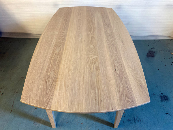 Tapered Shaker - Boat Shaped Table - White Oak x Whitewash