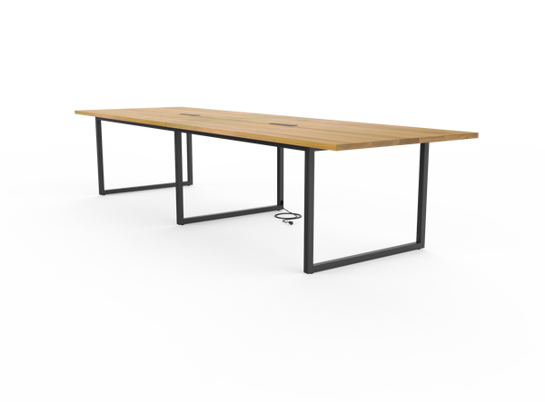 Vermont Farm Table Custom Wood Conference F150 003 White Oak 