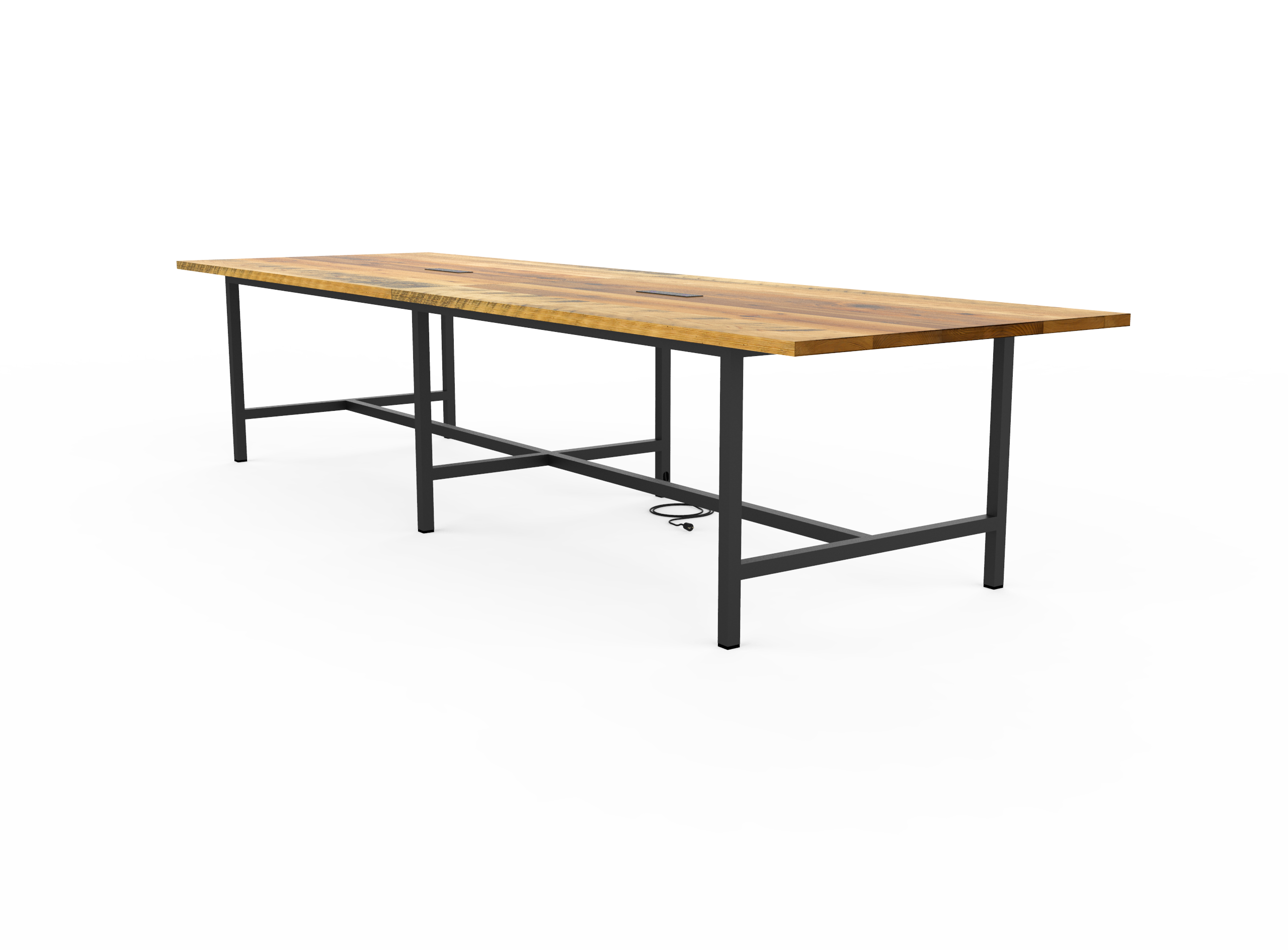 Vermont Farm Table Custom Wood Conference H150 003 Reclaimed Pine Hand Sanded 