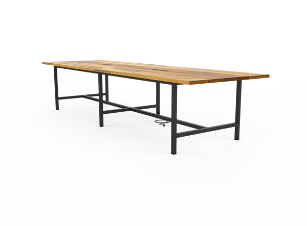 Vermont Farm Table Custom Wood Conference H150 003 Reclaimed Pine Hand Sanded 