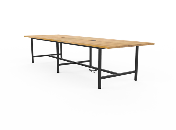 Vermont Farm Table Custom Wood Conference H150 003 White Oak 