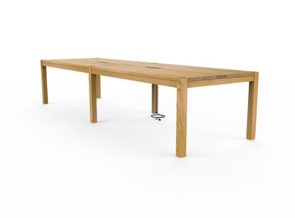 Vermont Farm Table Custom Wood Conference Parsons 003 White Oak 