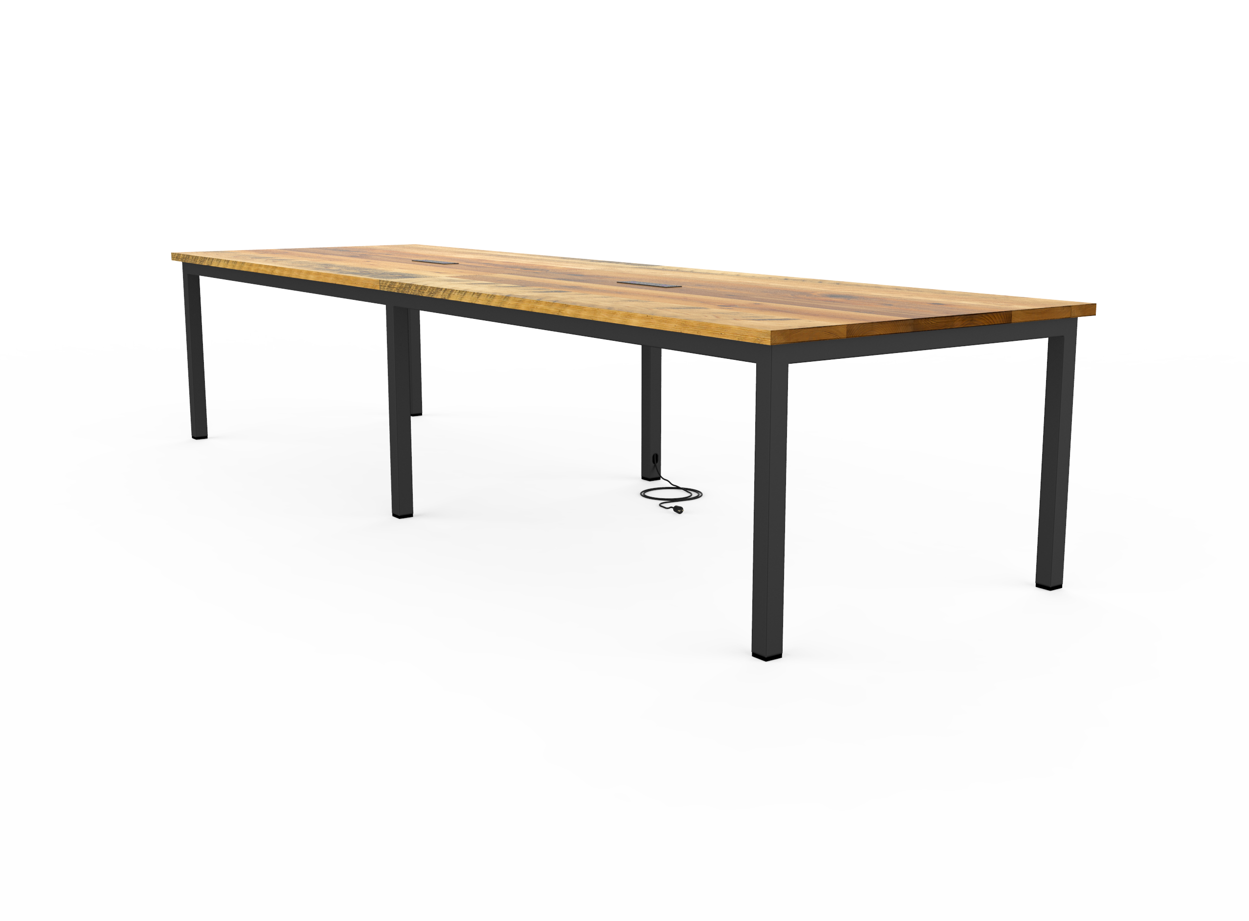 Vermont Farm Table Custom Wood Conference S200 003 Reclaimed Pine Hand Sanded 