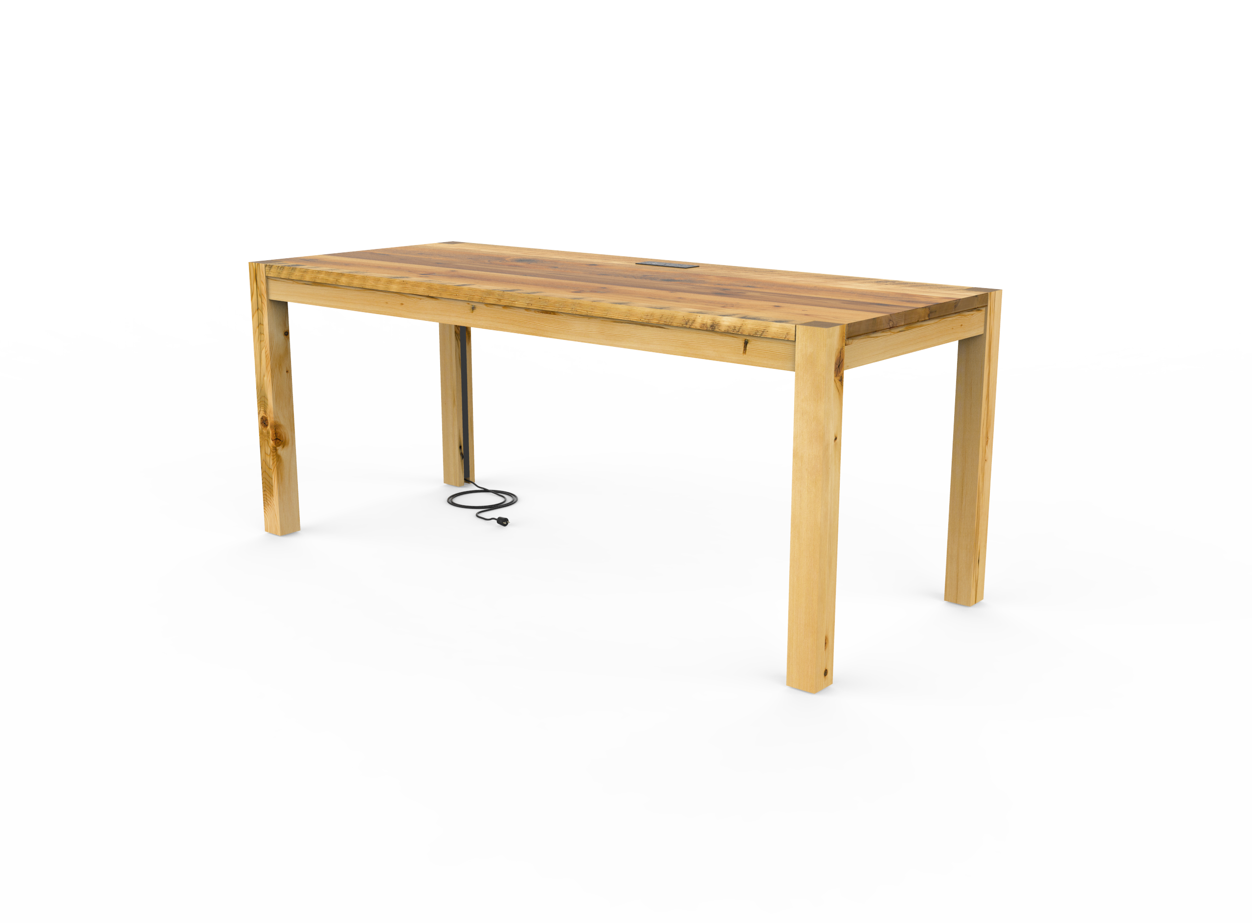 Vermont Farm Table Custom Wood Desk Parsons 30x72 003 Reclaimed Pine Hand Sanded 