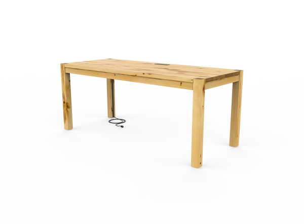 Vermont Farm Table Custom Wood Desk Parsons 30x72 003 Reclaimed Pine 