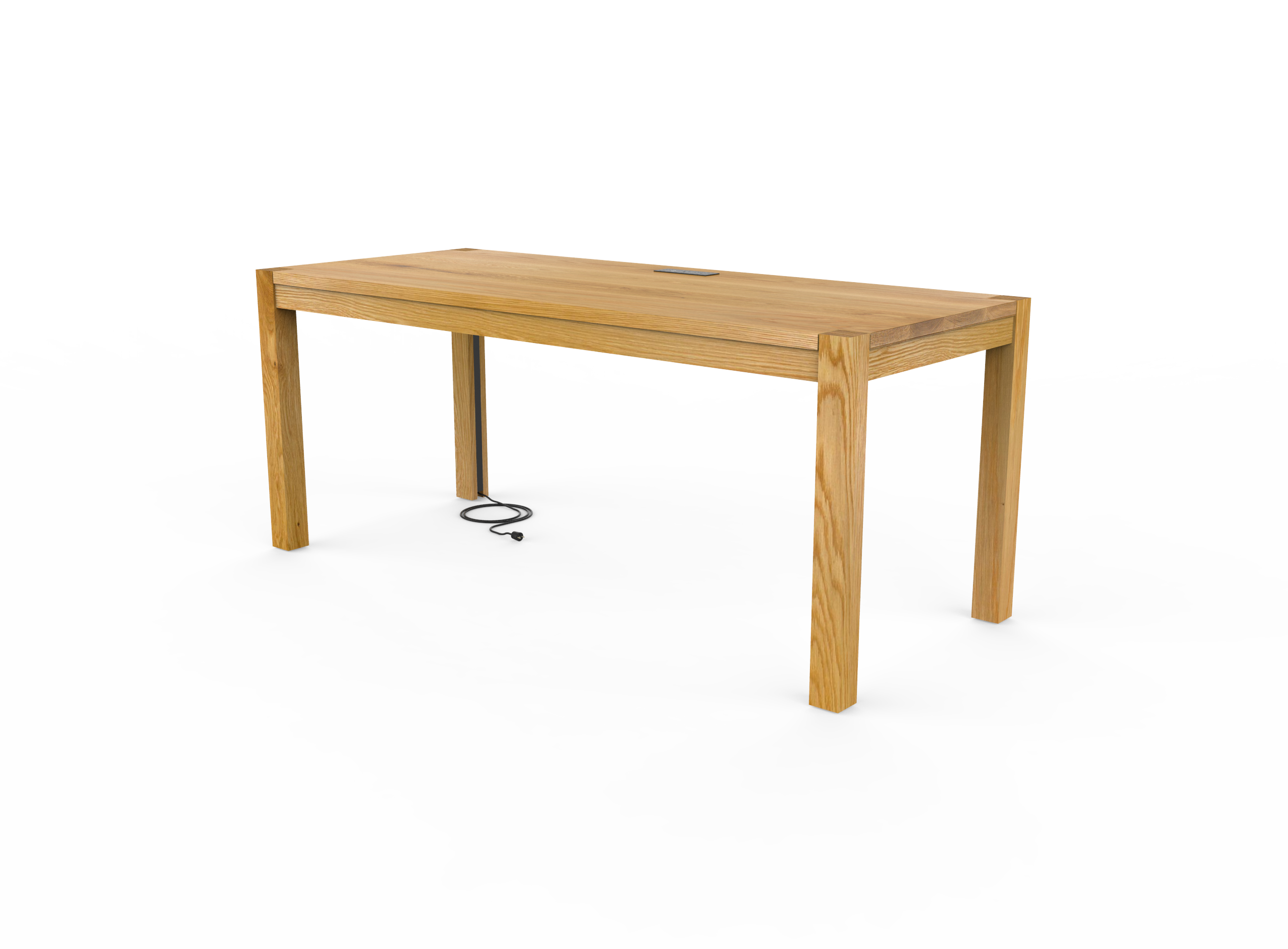 Vermont Farm Table Custom Wood Desk Parsons 30x72 003 White Oak 